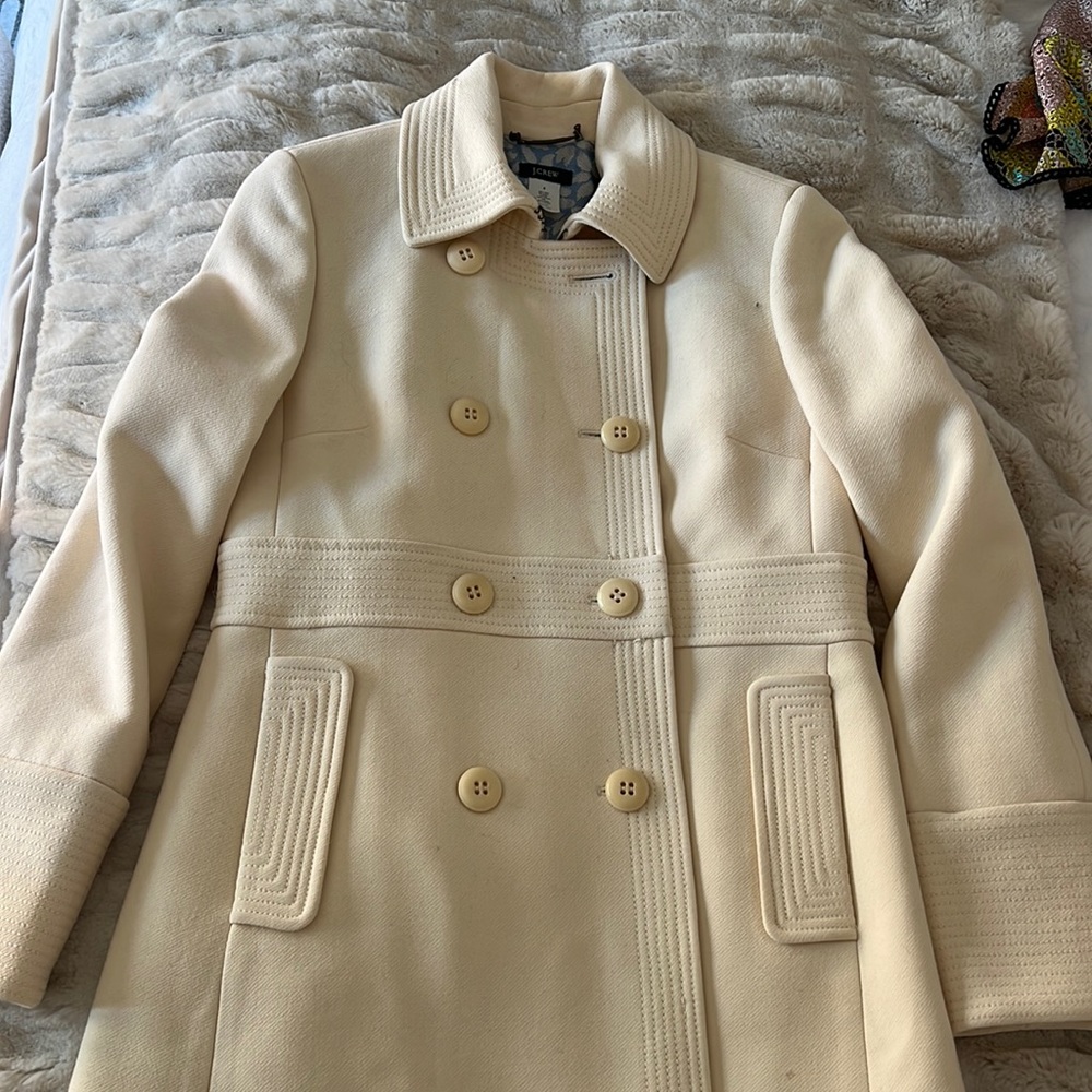 Jcrew double breasted midi coat